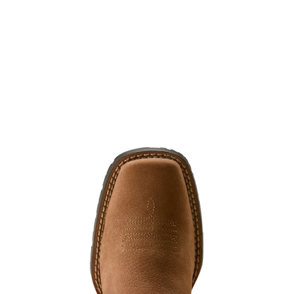 Ariat Kid's Hybrid Rancher Wide Square Toe Western Boot - Dusted Brown/ Black