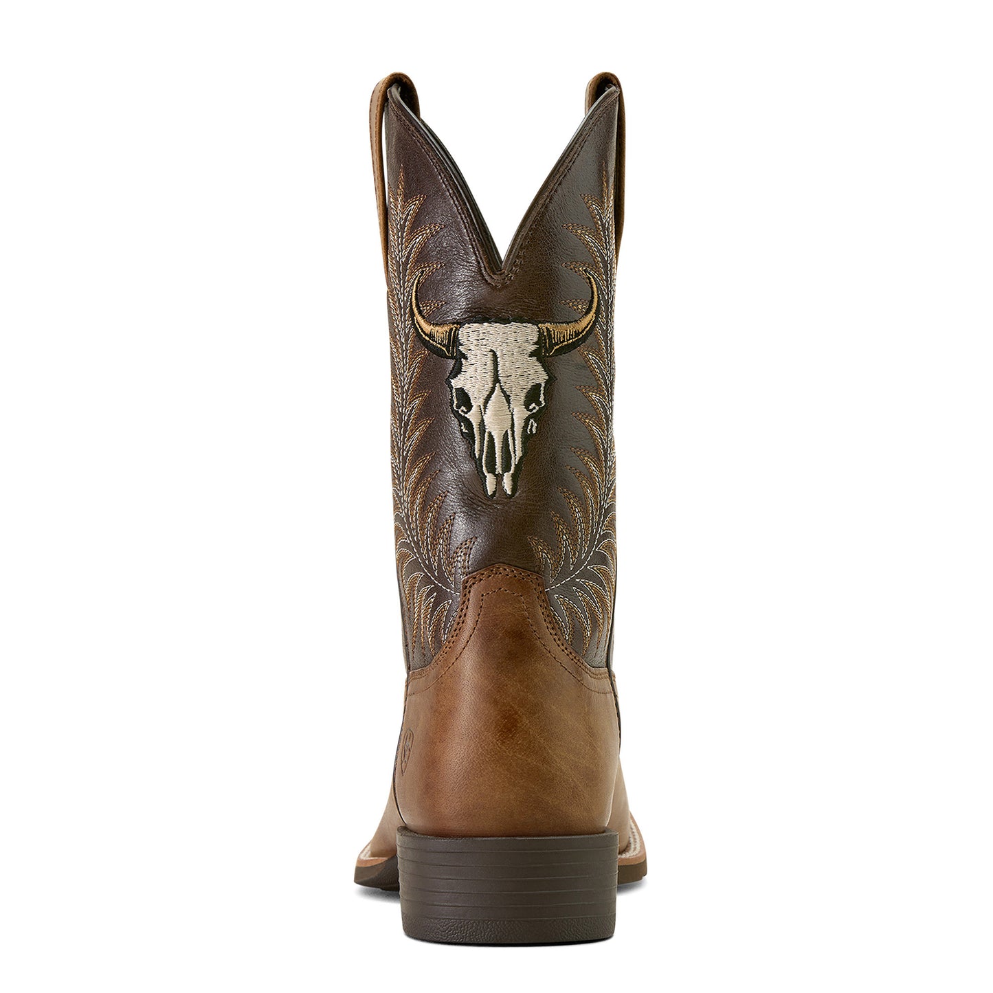 Ariat Men's Sport Steer Skull Sandstorm/ Bitter Chocolate