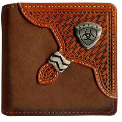 Ariat BiFold Wallet - Basket Weave Overlay WLT2111A