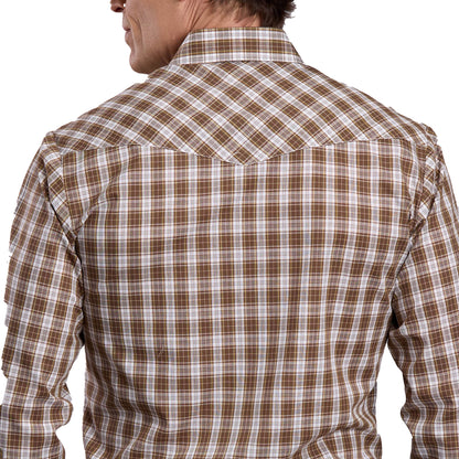 Roper Men's Karman Classic 55/45 Collection Long Sleeve Shirt Plaid Brown - 01-001-0101-2027