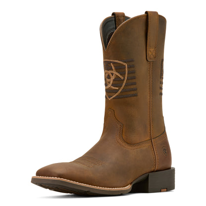 Ariat Mens Sport Freedom Cowboy Boot - Distressed Brown