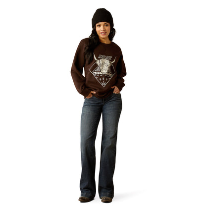 Ariat Women's Taurus Oversized Crew Sweatshirt Mole