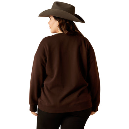 Ariat Women's Taurus Oversized Crew Sweatshirt Mole