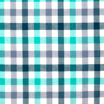 Just Country Men's Austin Full Button Workshirt - Turquoise/ Deep Teal Check - MWLS2530