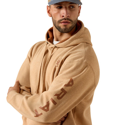 Ariat Men's Logo Hoodie - Tan Heather