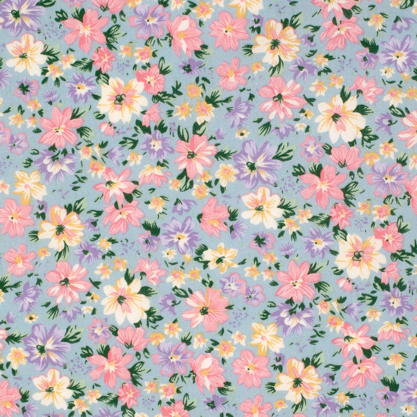 Just Country Women's Abbey Full Button Workshirt - Winter Sky Blue Floral WWLS2547