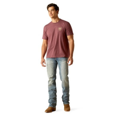 Ariat Mens Serape Fill Tee Burgundy Heather