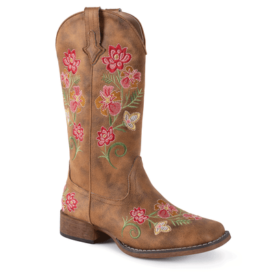 Roper Women's Bailey Bouquet Tan / Pink Floral 09-021-1903-3829