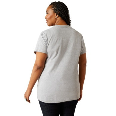 Ariat Women's Old School Script Tshirt - Grey Heather