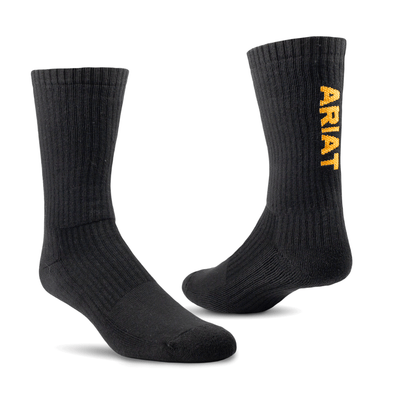 Ariat Premium Cotton Crew Socks 3 Pack