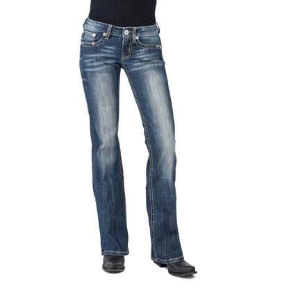 Stetson Women's Denim 818 Contemporary Boot Cut - Piercing Blue 11-054-0816-0385