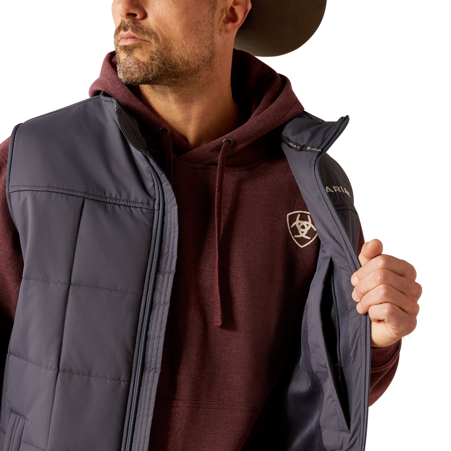 Ariat Mens Crius Insulated Vest - Odyssey Grey