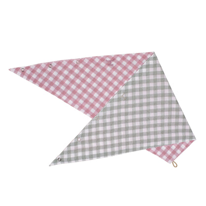 Just Country Carlee Doubled Sided Scarf - Berry & White Check/ Sage & White Check