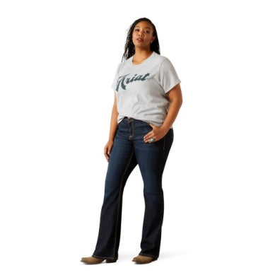 Ariat Women's Old School Script Tshirt - Grey Heather