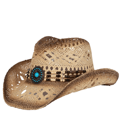 Just Country Unisex Cowboy Hat - Natural/Black