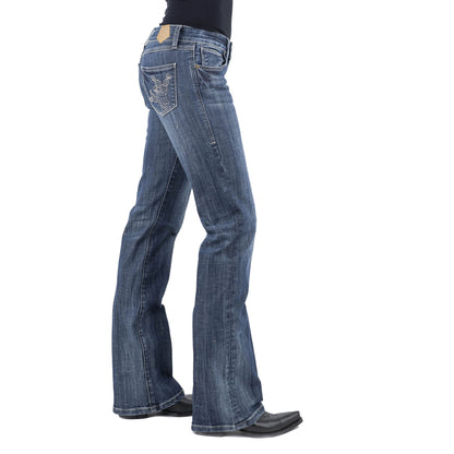 Tin Haul Women's Denim 280 Rosie Boot Cut - Cactus Blue 10-054-0280-2001