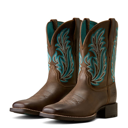 Ariat Ladies Round Up Filly Western Boot - Dark Cacao