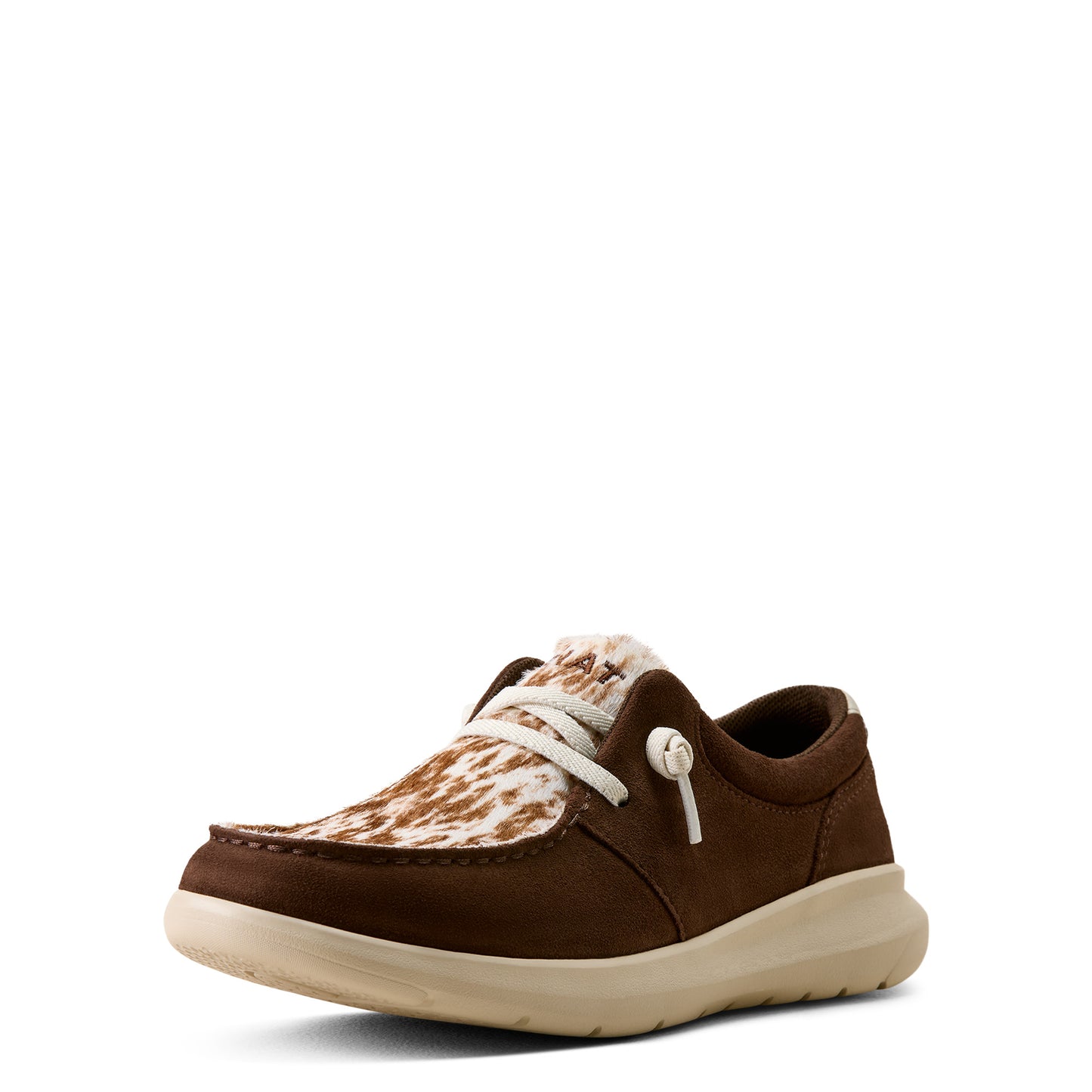 Ariat Women's Hilo - Coffee Bean Suede/ Speckled Cow Print