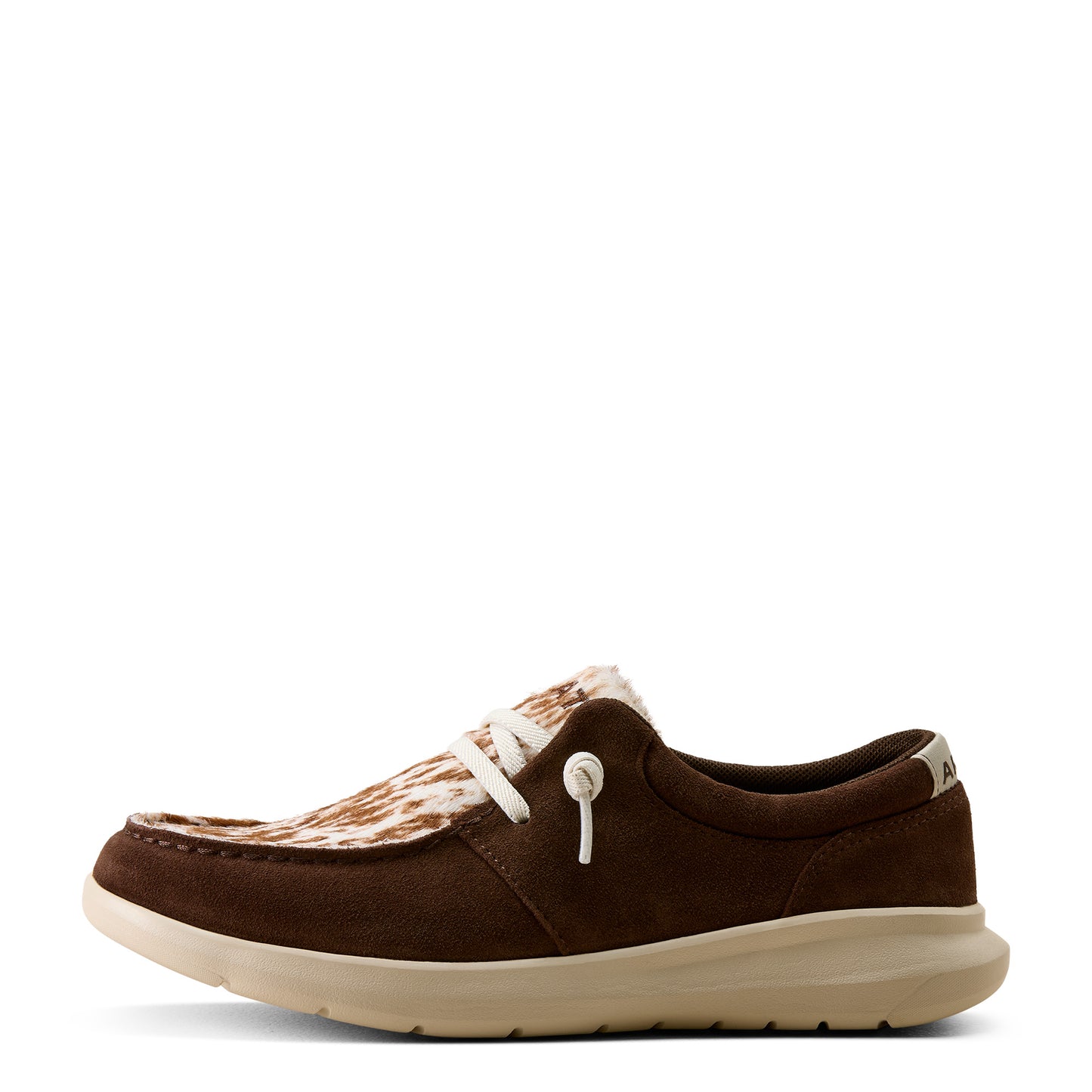 Ariat Women's Hilo - Coffee Bean Suede/ Speckled Cow Print