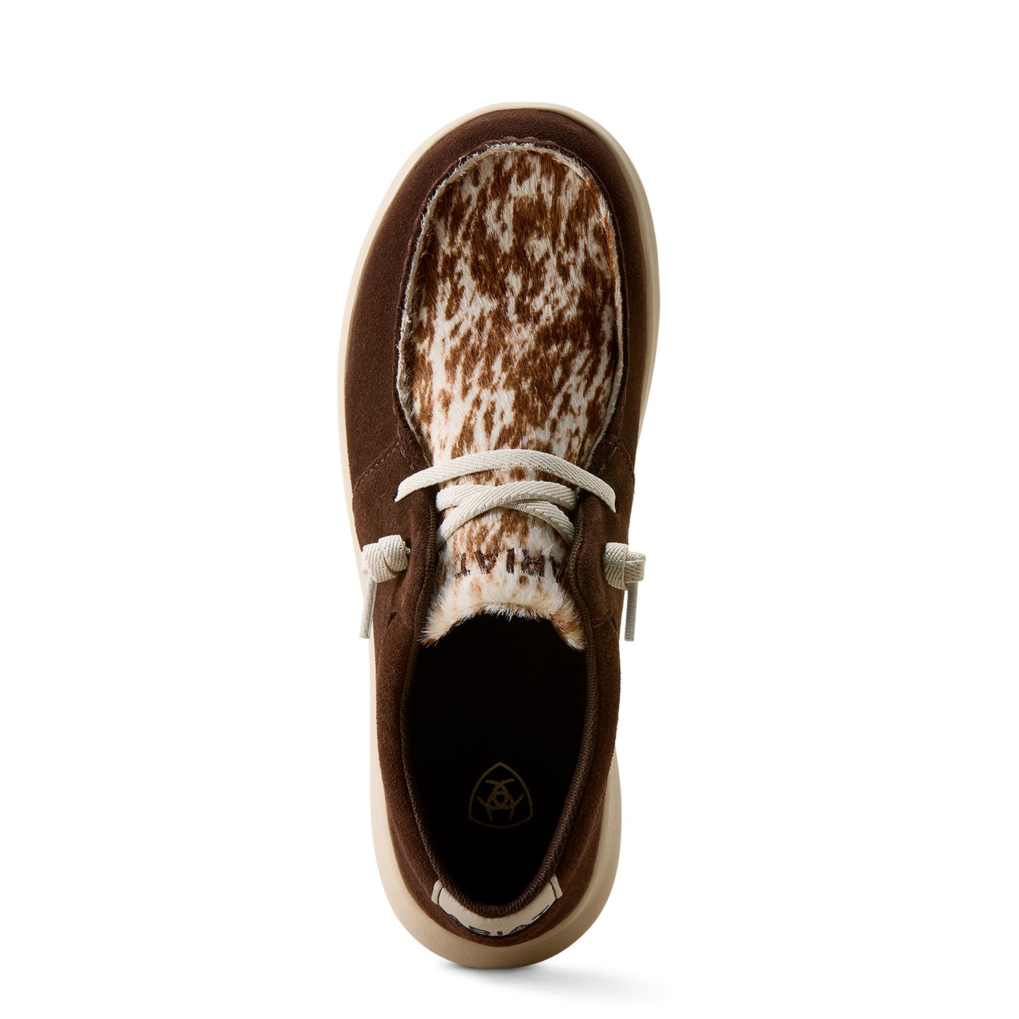 Ariat Women's Hilo - Coffee Bean Suede/ Speckled Cow Print