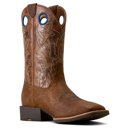 Ariat Men's Sport Sidebet Wide Square Toe Cowboy Boot - Toasted Grain/Dark Tan