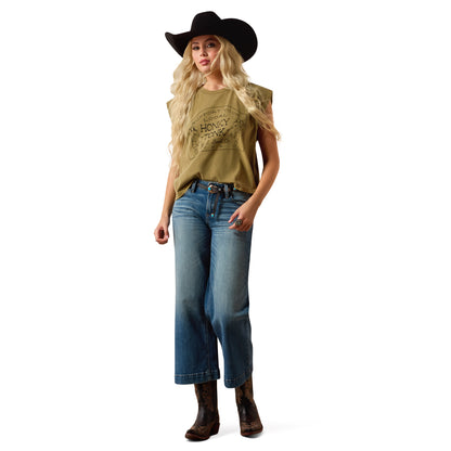 Ariat Women's Perfect Rise Jazmine Wide Leg Crop Jeans - Albuquerque