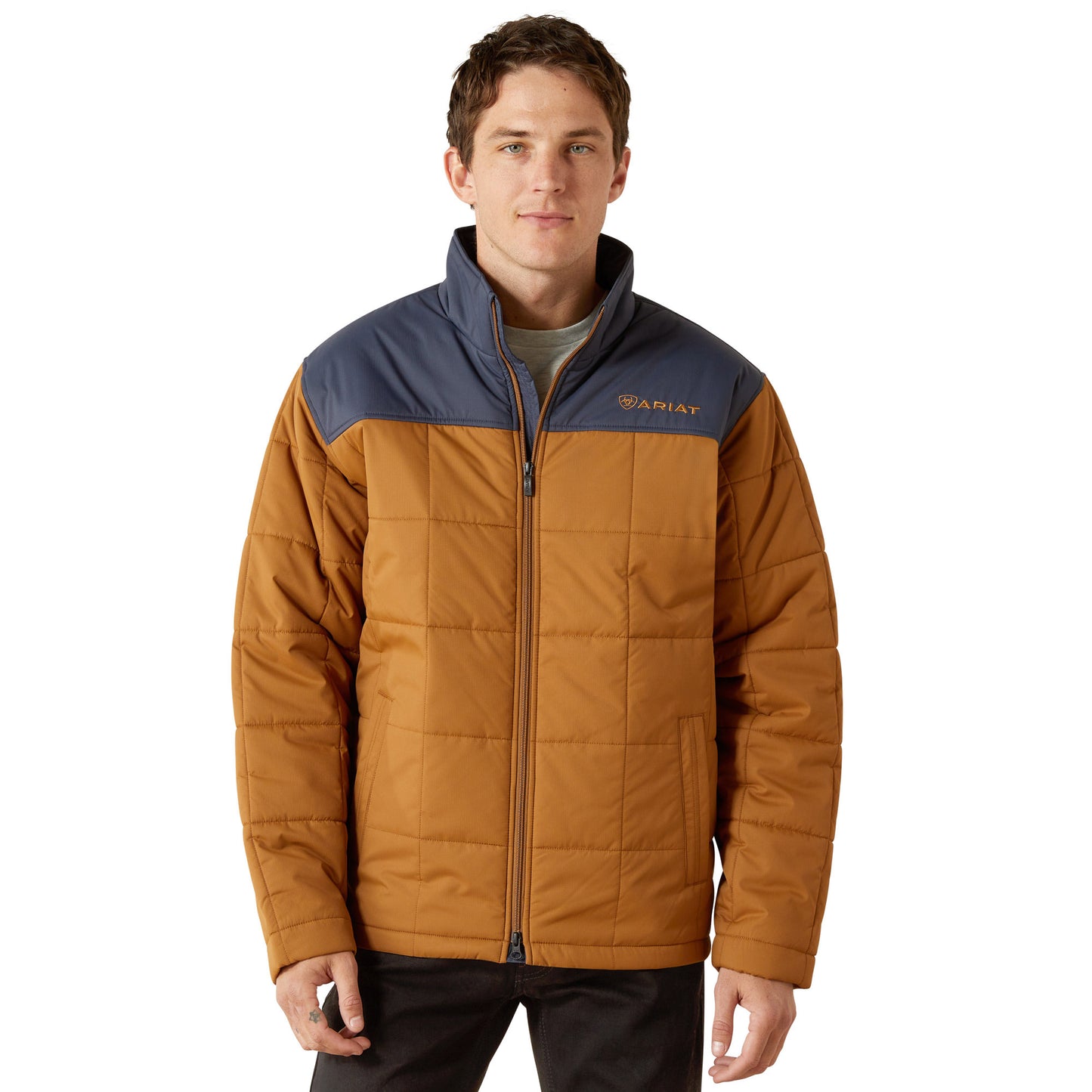 Ariat Men's Crius Insulated Jacket -  Blue Nights/ Almond Khaki