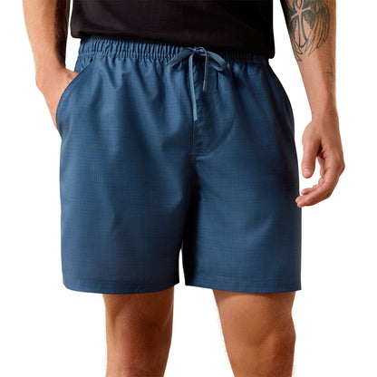 Ariat Men's The Weekender 6" Short - Key Largo Cross Hatch Print