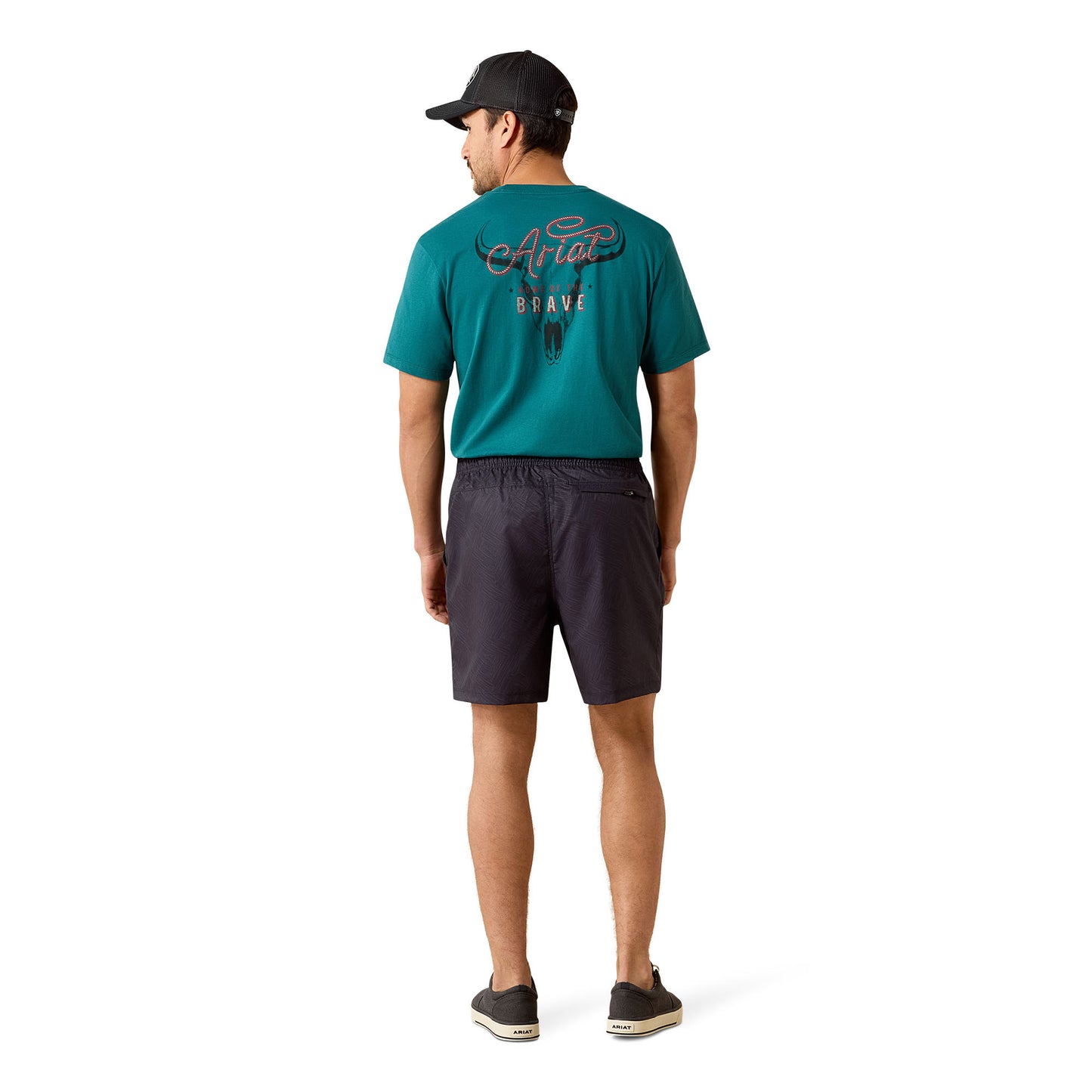 Ariat Men's The Weekender 6" Short - Black Abstract Print