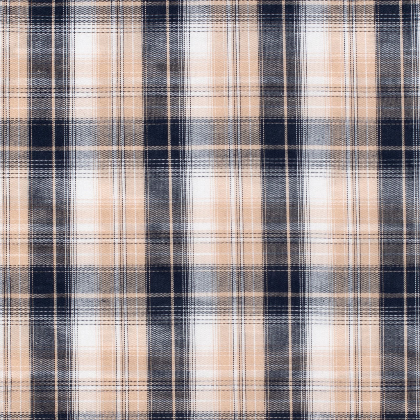 Just Country Women's Abbey Full Button Shirt  -  Tan, Navy & White Plaid