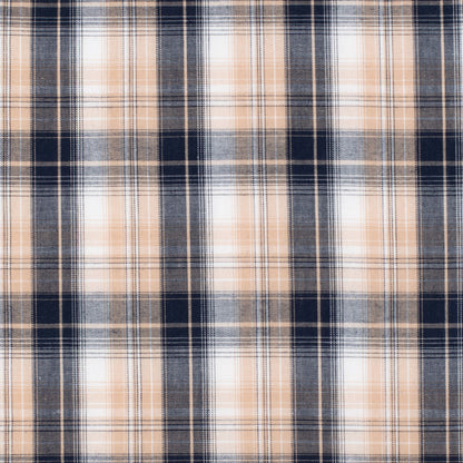Just Country Women's Abbey Full Button Shirt  -  Tan, Navy & White Plaid