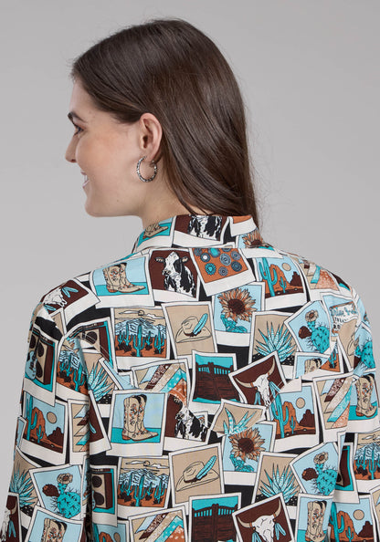 Roper Womens Five Star Collection Long Sleeve Print Shirt 03-050-0590-0184