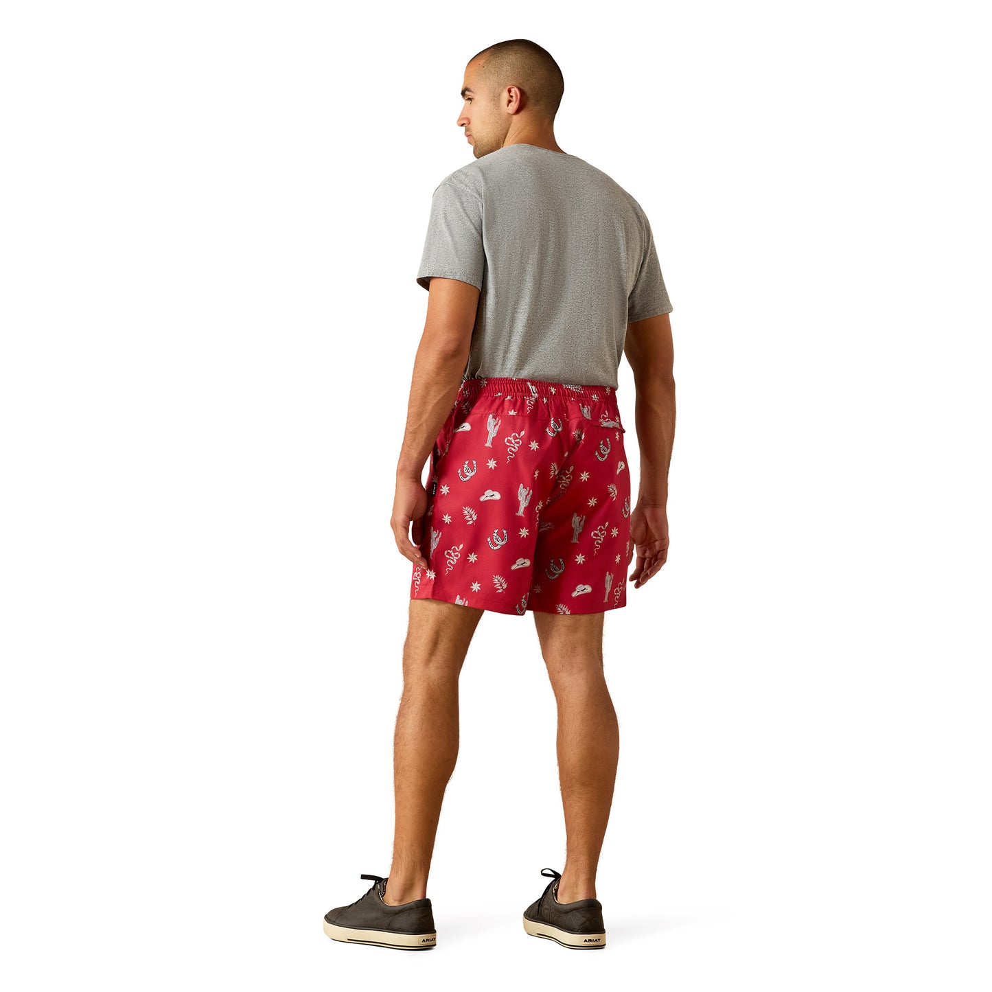 Ariat Men's The Weekender 6" Short - Haute Red Feelin lucky Print