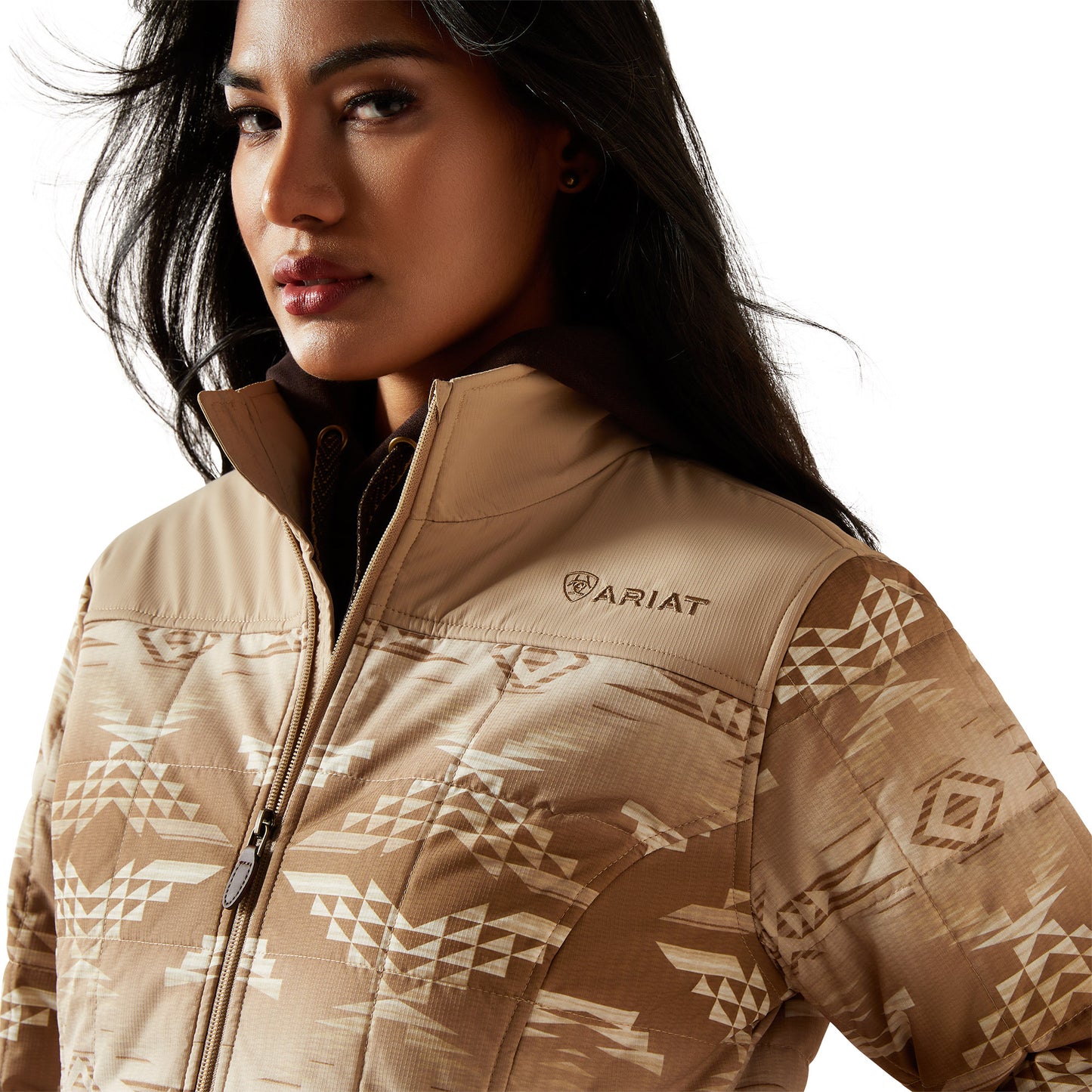 Ariat Women's Crius Insulated Jacket - Savannah Tan With Dune Print
