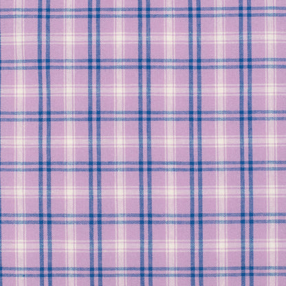 Just Country Women's Georgie Half Button Workshirt - Orchid & Royal Blue Check