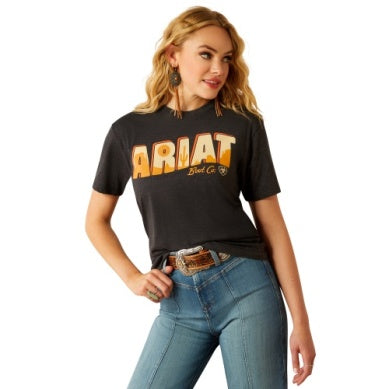Ariat Women's Postcard Tee - Charcoal Heather
