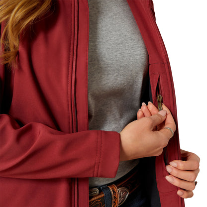 Ariat Women's Logo Softshell Jacket Burnt Russet/Stripe