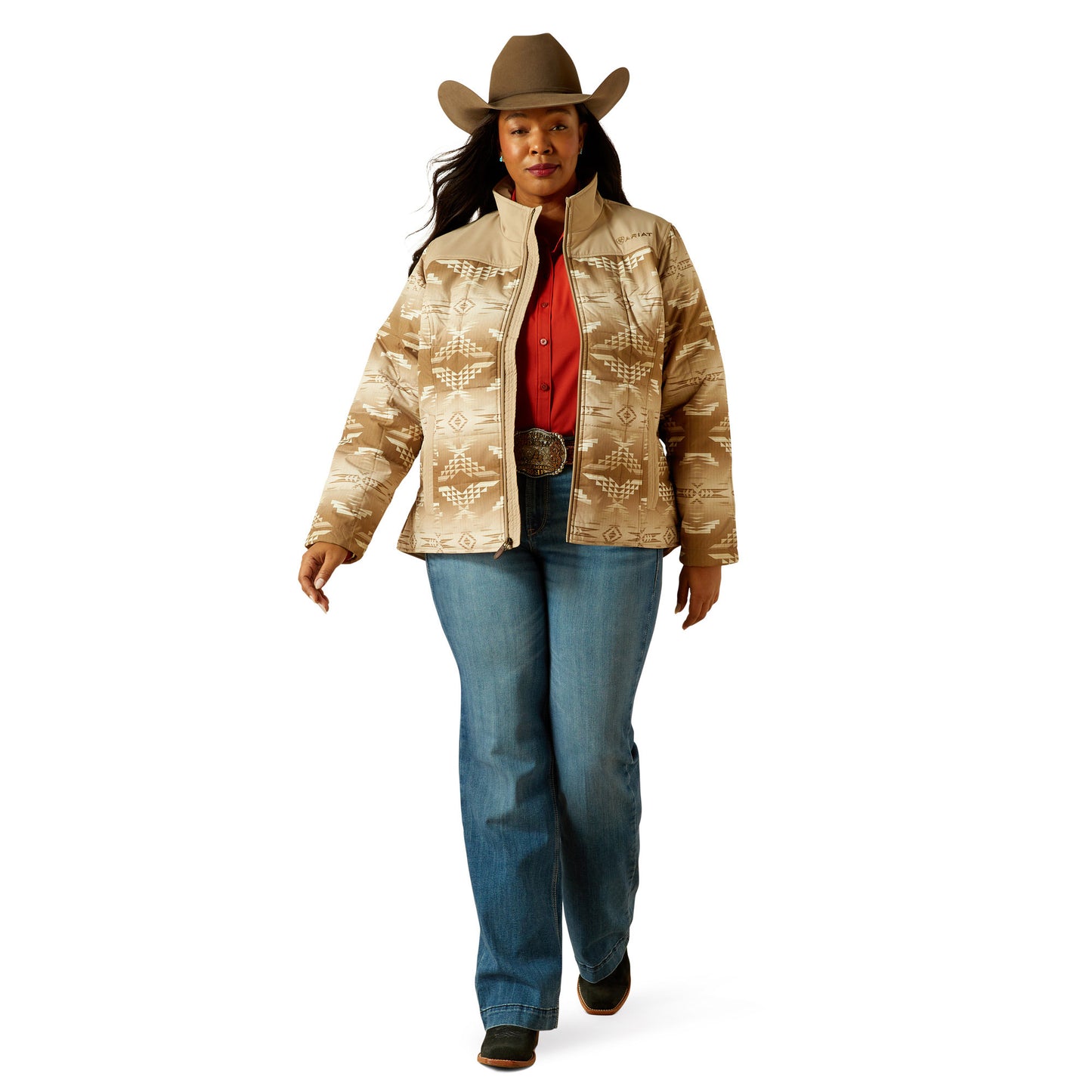 Ariat Women's Crius Insulated Jacket - Savannah Tan With Dune Print
