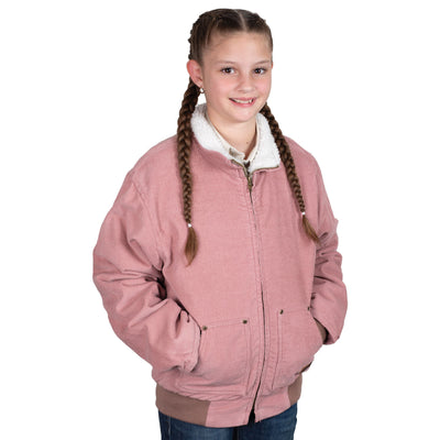 Just Country Kids- Junior Diamantina Sherpa Corduroy Jacket - Dusty Pink