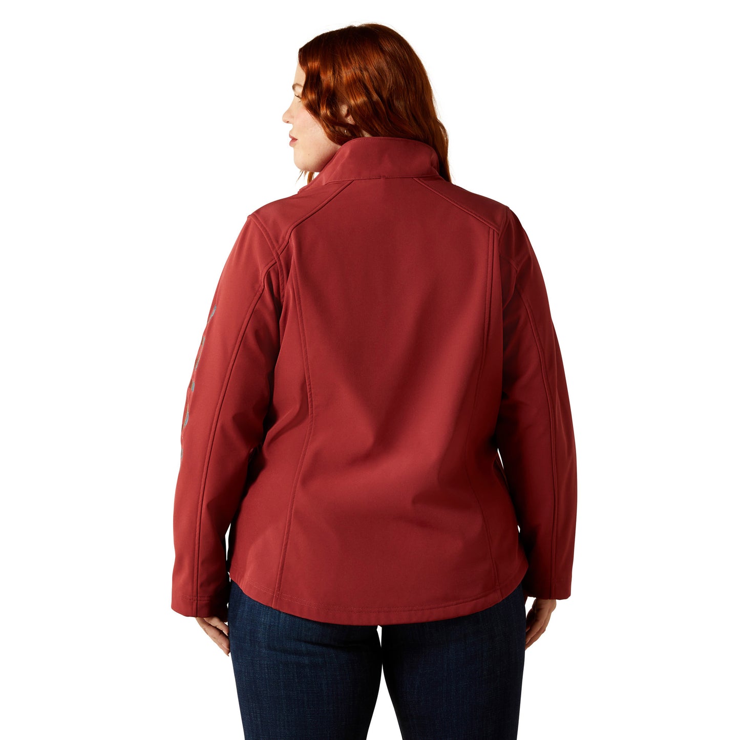 Ariat Women's Logo Softshell Jacket Burnt Russet/Stripe