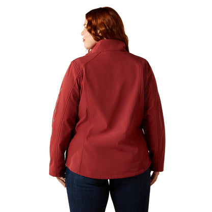 Ariat Women's Logo Softshell Jacket Burnt Russet/Stripe
