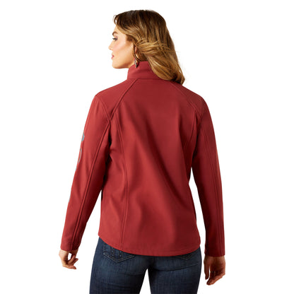 Ariat Women's Logo Softshell Jacket Burnt Russet/Stripe