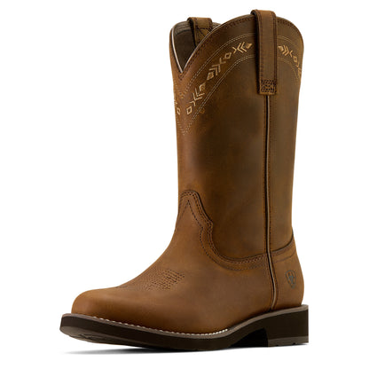 Ariat Women's Kearney Round Toe Western Boot - Distressed Brown