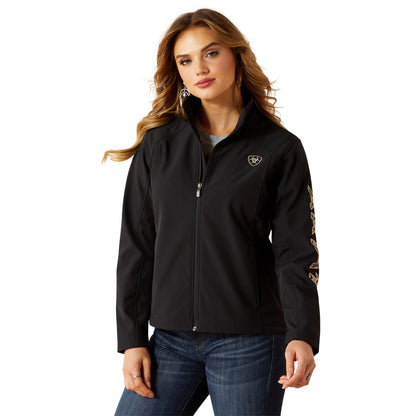 Ariat Women's Logo Softshell Jacket - Black/Southwest Minimal Print