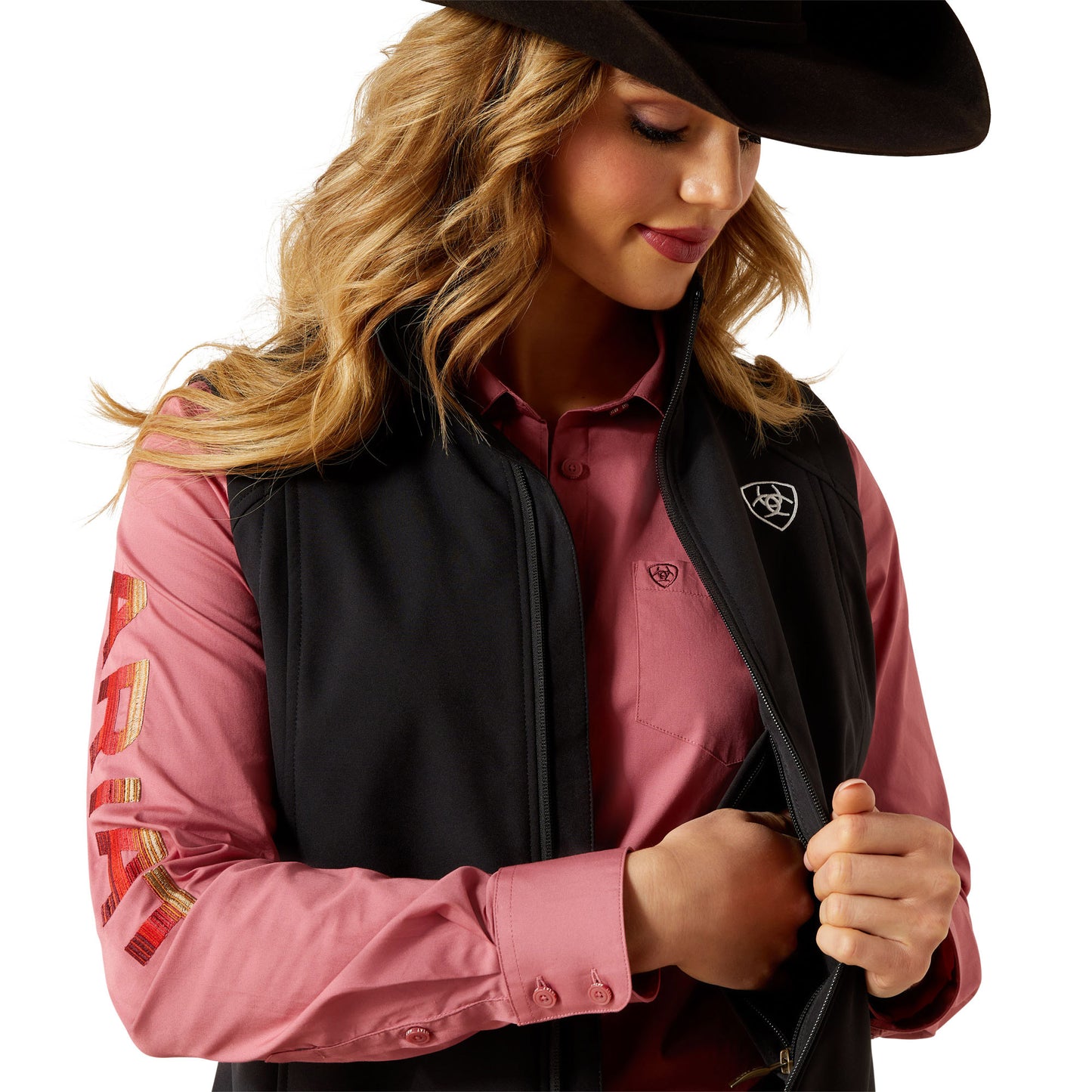 Ariat Women's Logo Softshell Vest - Black