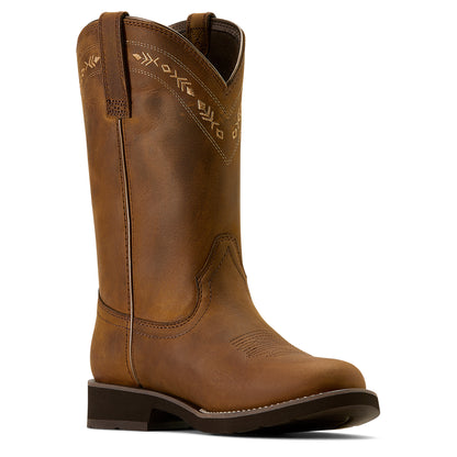 Ariat Women's Kearney Round Toe Western Boot - Distressed Brown
