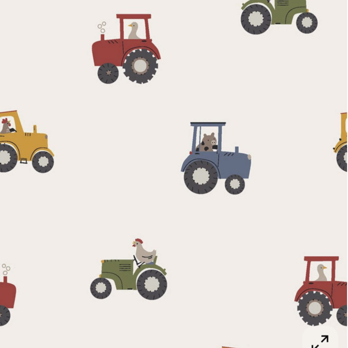 Just Country Infant Frankie Short Sleeve Full Button Jumpsuit - Stone Tractors IWSS2694