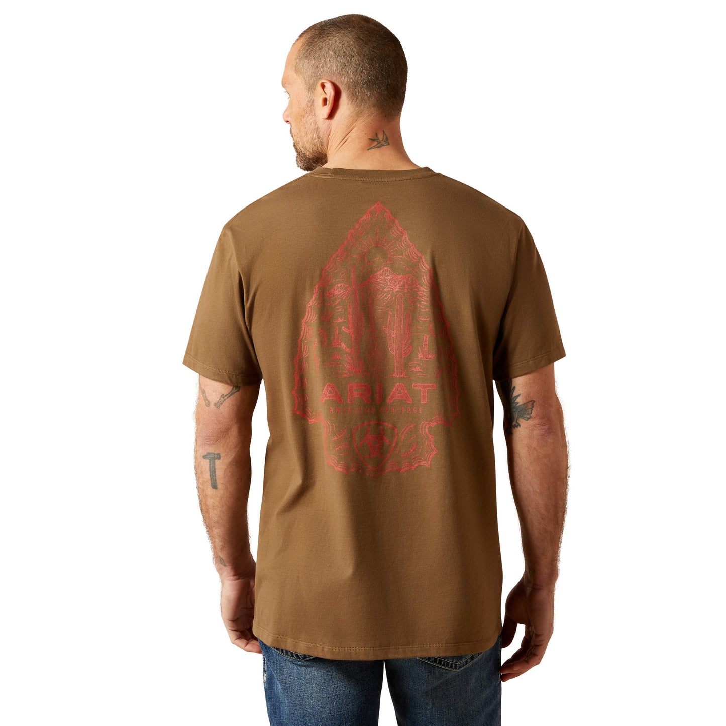 Ariat Men's Arrowhead Short Sleeve Tee -  Teak