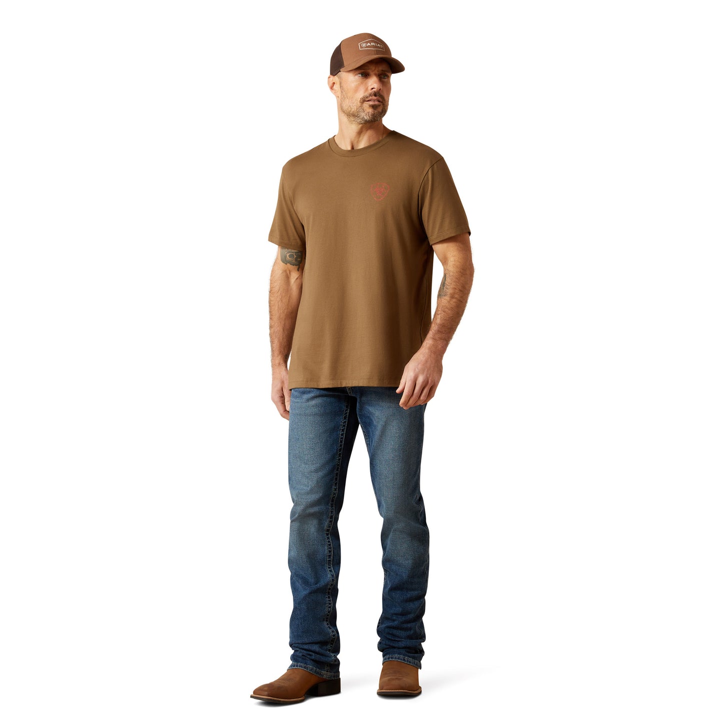 Ariat Men's Arrowhead Short Sleeve Tee -  Teak