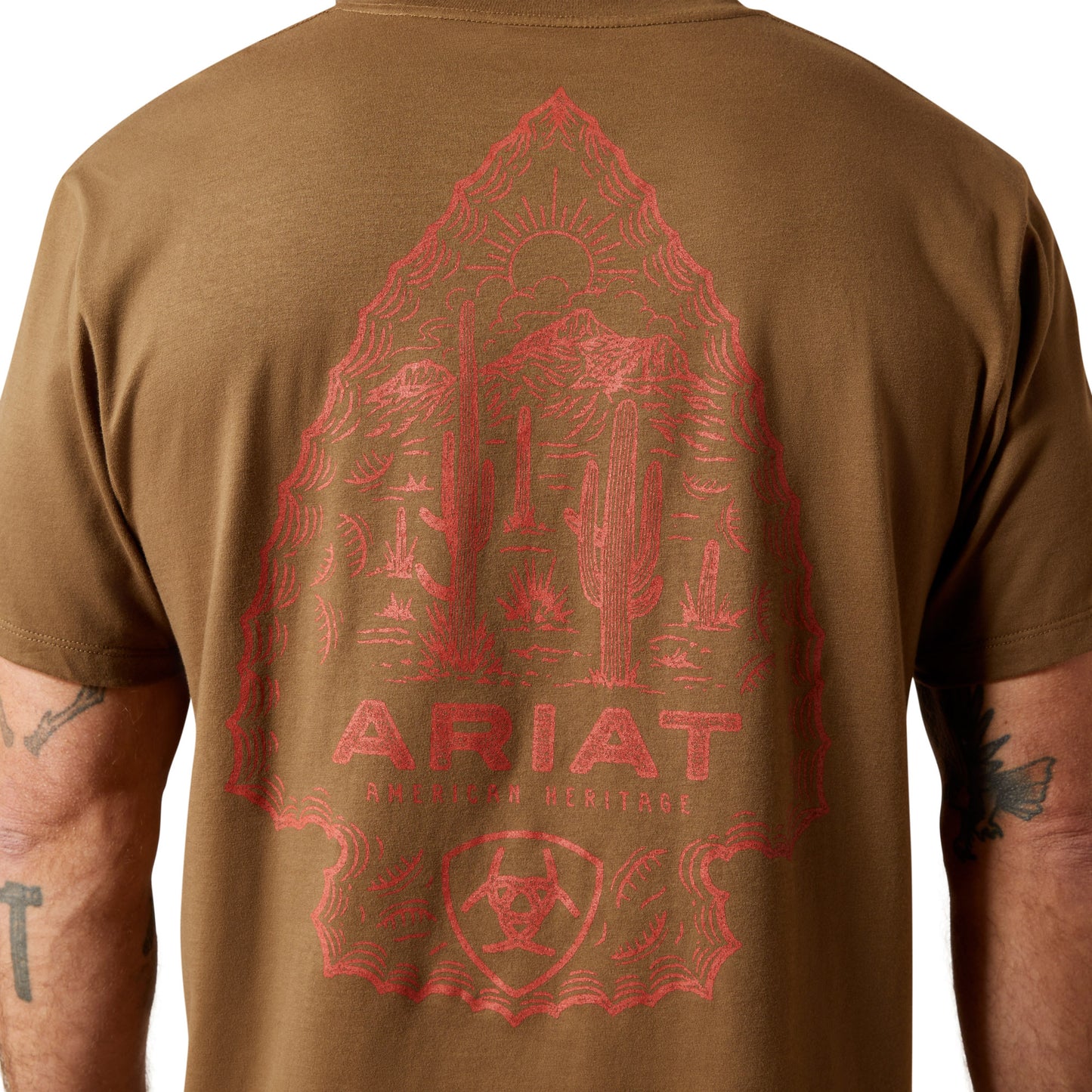Ariat Men's Arrowhead Short Sleeve Tee -  Teak